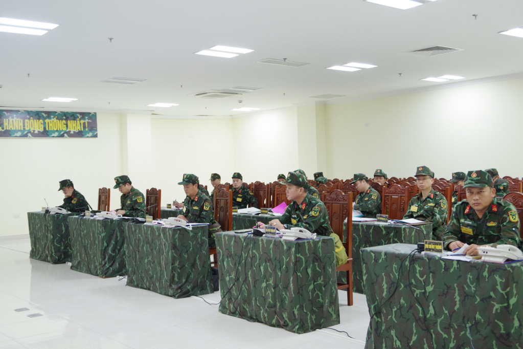 Bộ CHQS tỉnh Quảng Ninh hoàn thành diễn tập Chỉ huy - Cơ quan 1 bên, 1 cấp trên bản đồ