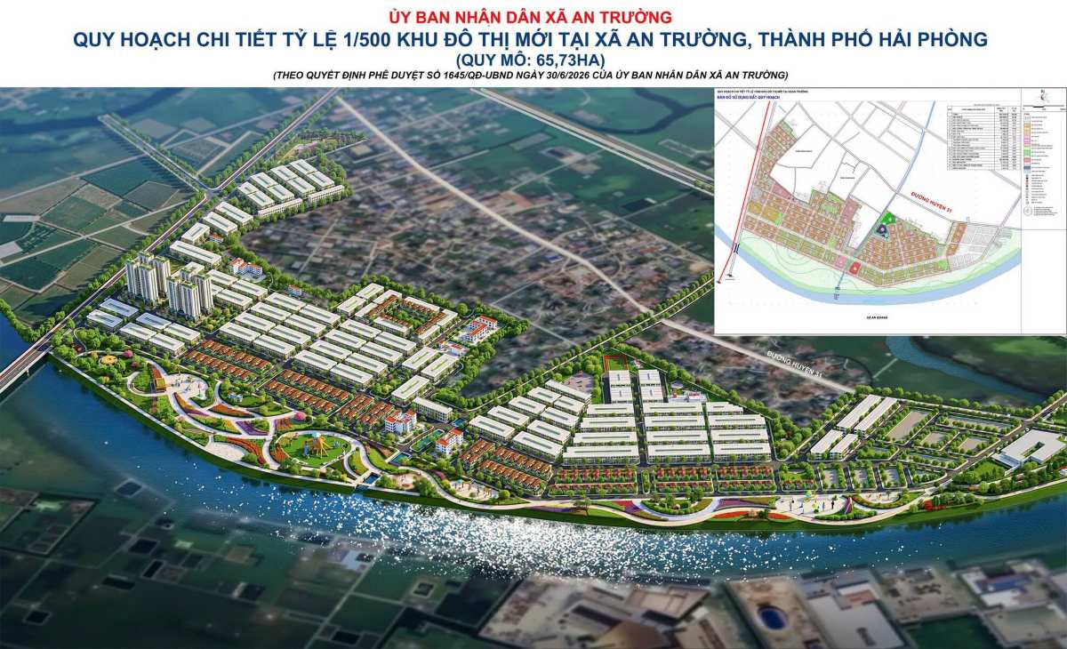 Phối cảnh khu đ&ocirc; thị mới x&atilde; An Trường. Ảnh: Cổng TTĐT x&atilde; An Trường - TP Hải Ph&ograve;ng