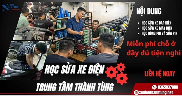 Học nghề sửa xe máy điện VinFast tại Trung Tâm Xe Điện Thành Tùng
