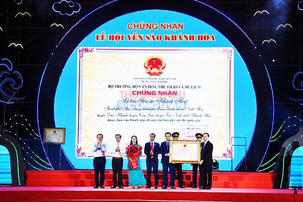 Lễ hội Yến s&agrave;o Kh&aacute;nh H&ograve;a được vinh danh Di sản văn h&oacute;a phi vật thể Quốc gia