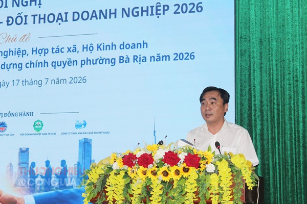 &Ocirc;ng Phạm Nguyễn Kh&aacute;nh Duy, Ph&oacute; chủ tịch UBND phường B&agrave; Rịa ph&aacute;t biểu khai mạc