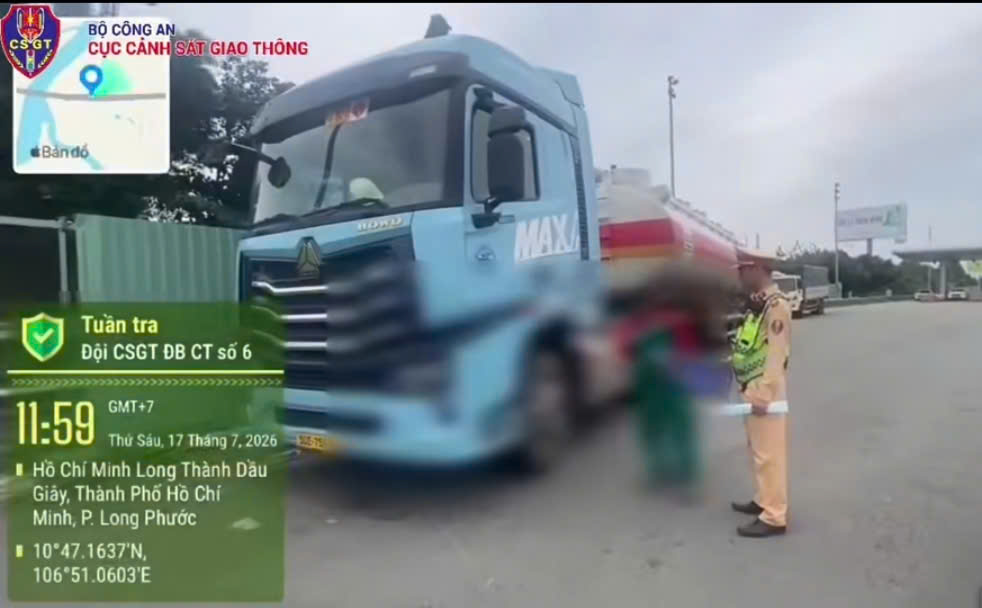 Phạt 77 triệu đồng doanh nghiệp và tài xế xe bồn chở xăng dầu vi phạm trên cao tốc