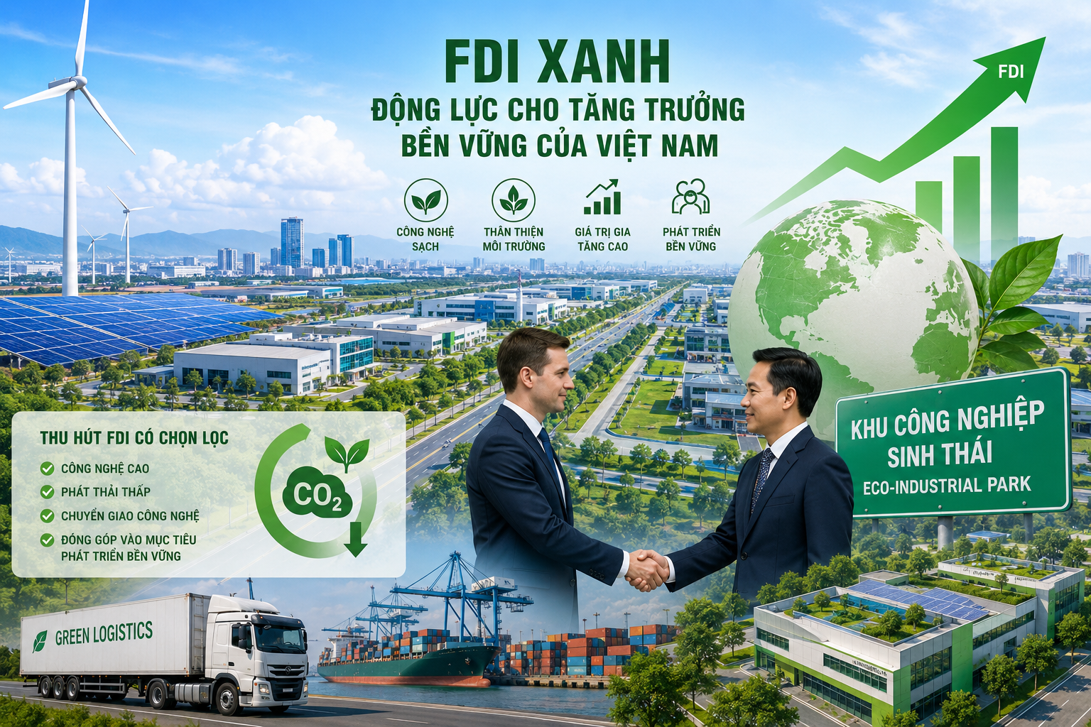 FDI xanh không chỉ là cuộc đua hút vốn, mà là phép thử năng lực chuyển đổi của Việt Nam