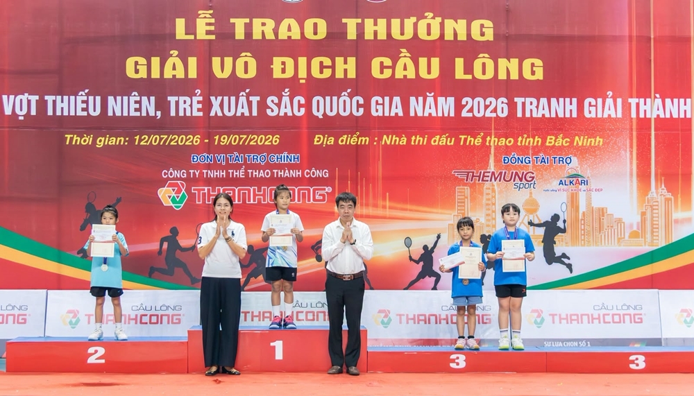 Cầu lông Bắc Ninh xếp thứ Nhì toàn đoàn tại giải vô địch trẻ quốc gia