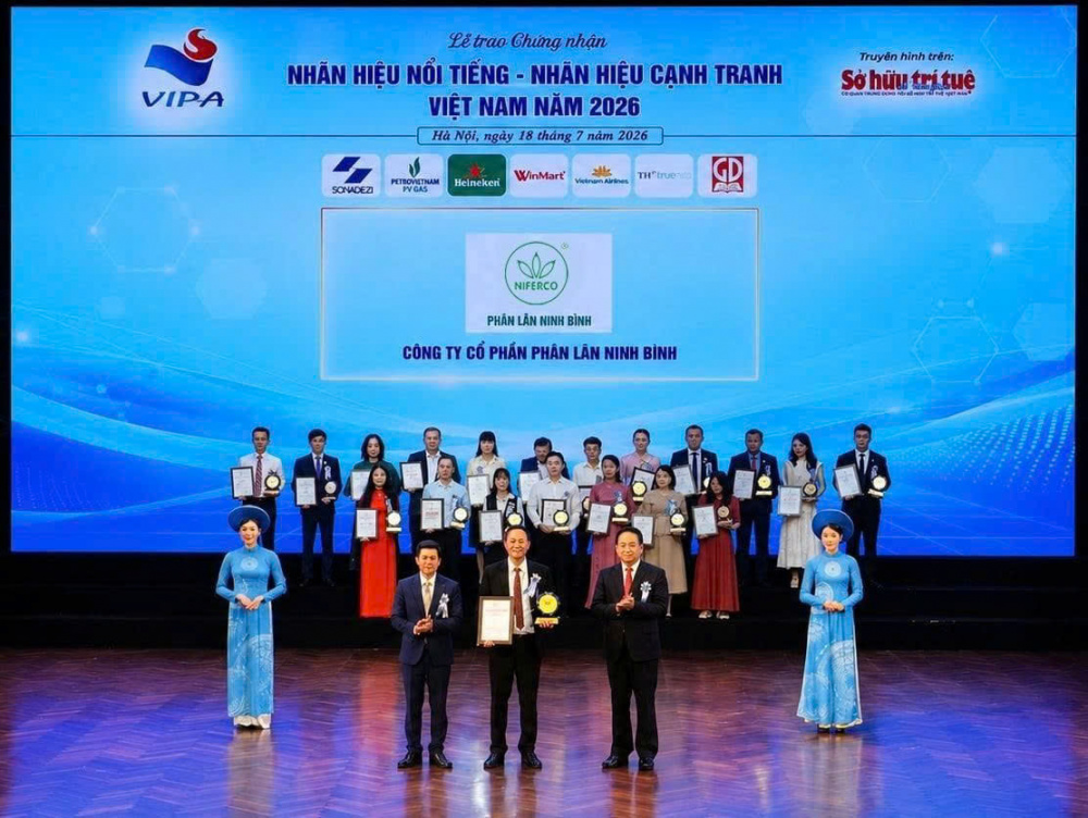 NIFERCO khẳng định vị thế thương hiệu với Top 10 Nhãn hiệu nổi tiếng Việt Nam 2026