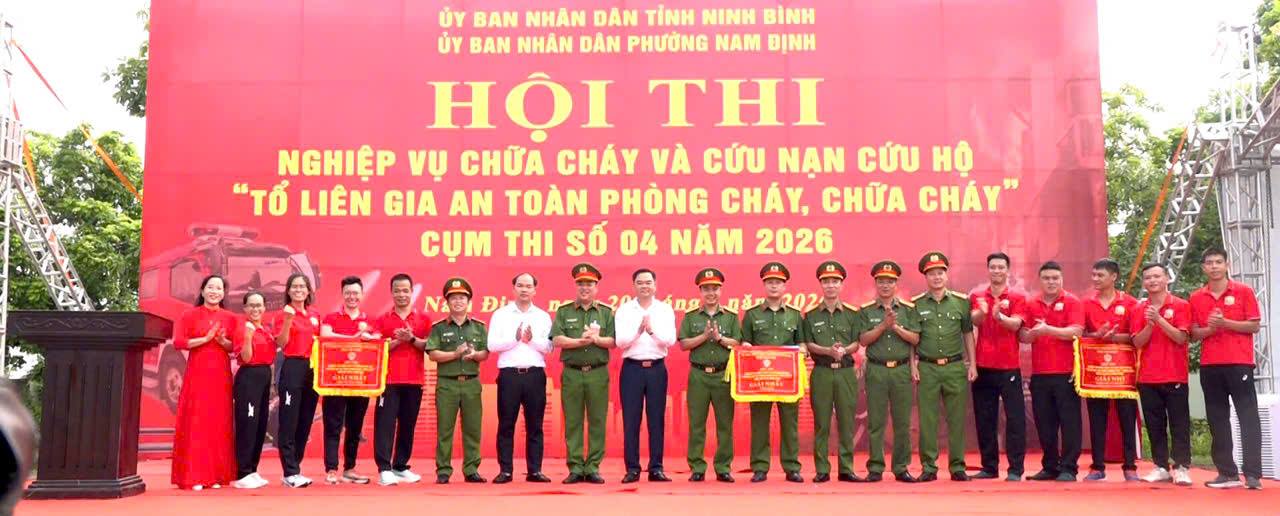 Ninh Bình: Phường Nam Định giành giải Nhất Hội thi “Tổ liên gia an toàn phòng cháy, chữa cháy”