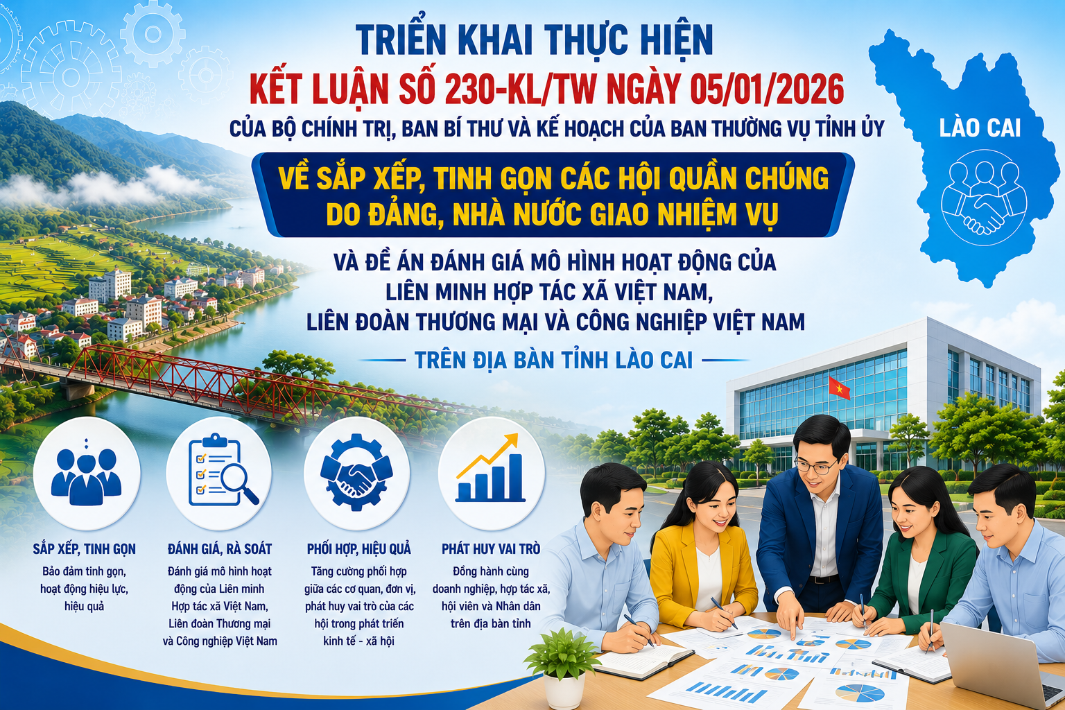 Lào Cai sắp xếp, tinh gọn các hội quần chúng theo Kết luận của Bộ Chính trị