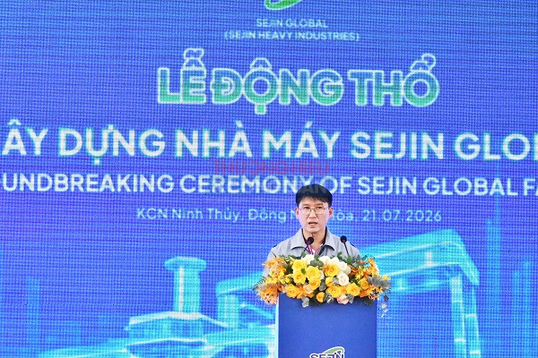 &Ocirc;ng Jin Sang Ho - Tổng Gi&aacute;m đốc C&ocirc;ng ty HD Hyundai Việt Nam (HVS) ph&aacute;t biểu (Ảnh: Trần Minh Ngọc)