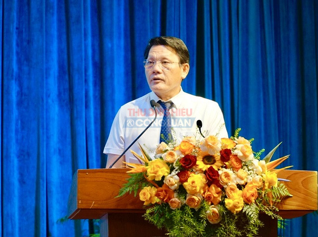Ông Bùi Trung Hiếu giới thiệu một số nội dung chủ yếu của Liên hoan. Ảnh: VH Ông Bùi Trung Hiếu giới thiệu một số nội dung chủ yếu của Liên hoan. Ảnh: VH