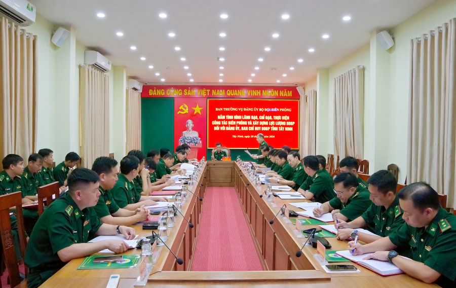 Ban Thường vụ Đảng ủy BĐBP nắm tình hình tại Đảng ủy, Ban chỉ huy BĐBP tỉnh Tây Ninh