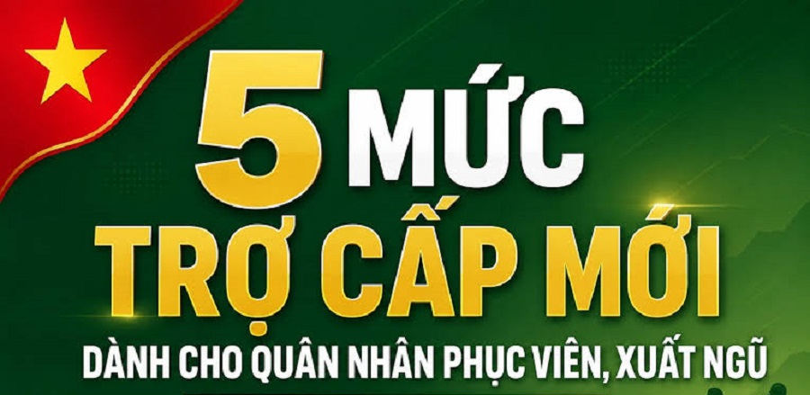 Chính sách mới: Tăng 8% trợ cấp hằng tháng cho quân nhân phục viên và cán bộ cơ yếu