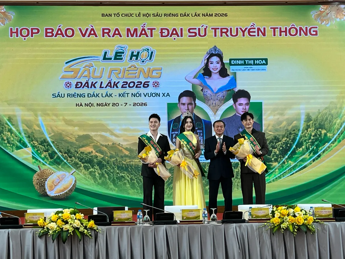 Các Đại sứ truyền thông của Lễ hội Sầu riêng Đắk Lắk năm 2026. Các Đại sứ truyền thông của Lễ hội Sầu riêng Đắk Lắk năm 2026.