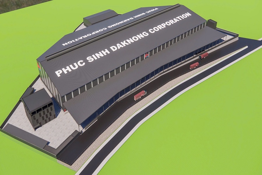 Phối cảnh tổng thể nhà máy Phuc Sinh DakNong. (Ảnh: Phuc Sinh Group) Phối cảnh tổng thể nhà máy Phuc Sinh DakNong. (Ảnh: Phuc Sinh Group)