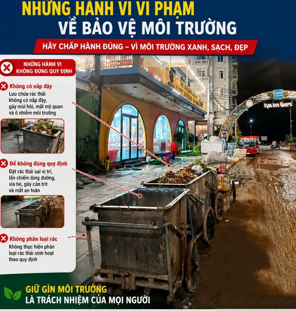 Đặc khu Cô Tô xử phạt cơ sở kinh doanh vi phạm trong lĩnh vực môi trường