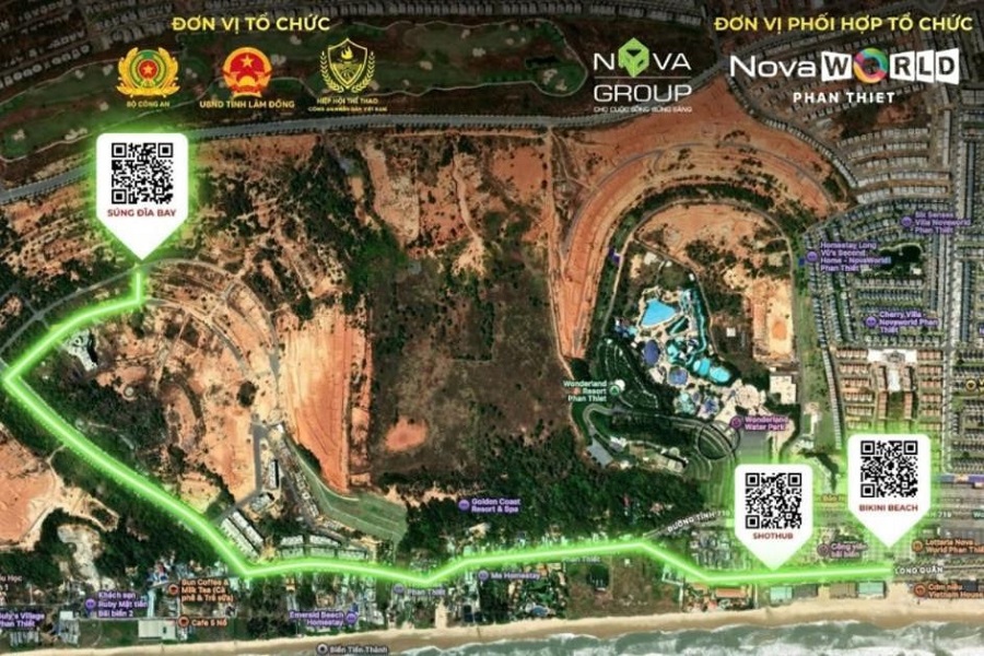 Sơ đồ vị trí các khu vực thi đấu Cúp Bắn súng mùa Hạ 2026 tại NovaWorld Phan Thiet. Sơ đồ vị trí các khu vực thi đấu Cúp Bắn súng mùa Hạ 2026 tại NovaWorld Phan Thiet.