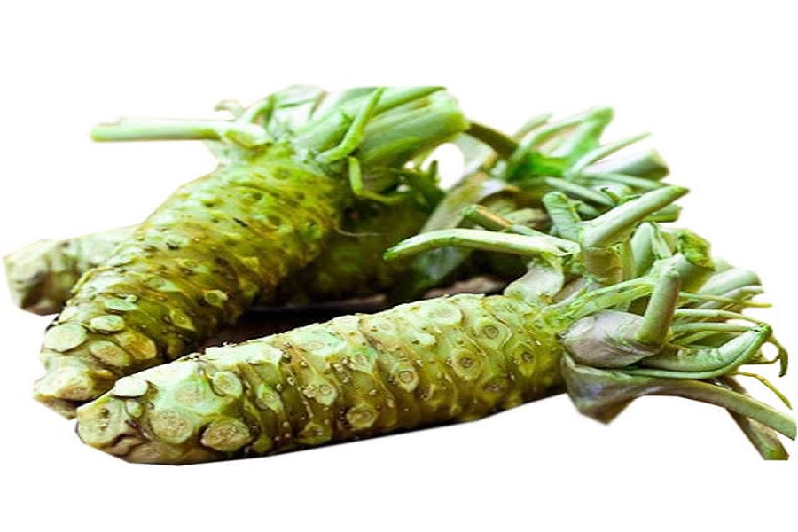 Củ wasabi được anh b&aacute;n với gi&aacute; 6 triệu đồng/kg. (Ảnh: NVCC)