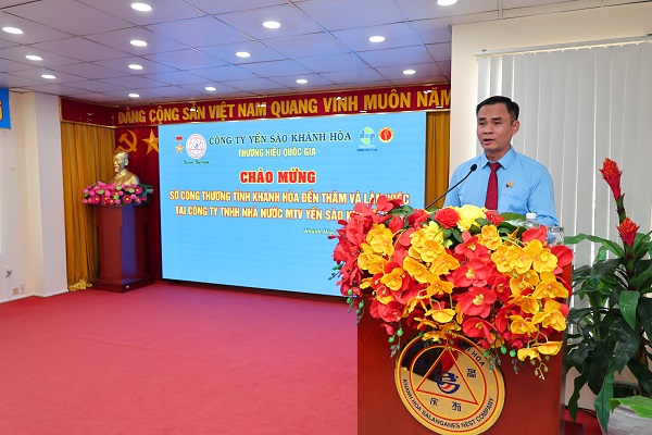 &Ocirc;ng Nguyễn Thanh Hải- Tổng Gi&aacute;m đốc C&ocirc;ng ty Yến s&agrave;o Kh&aacute;nh H&ograve;a ph&aacute;t biểu