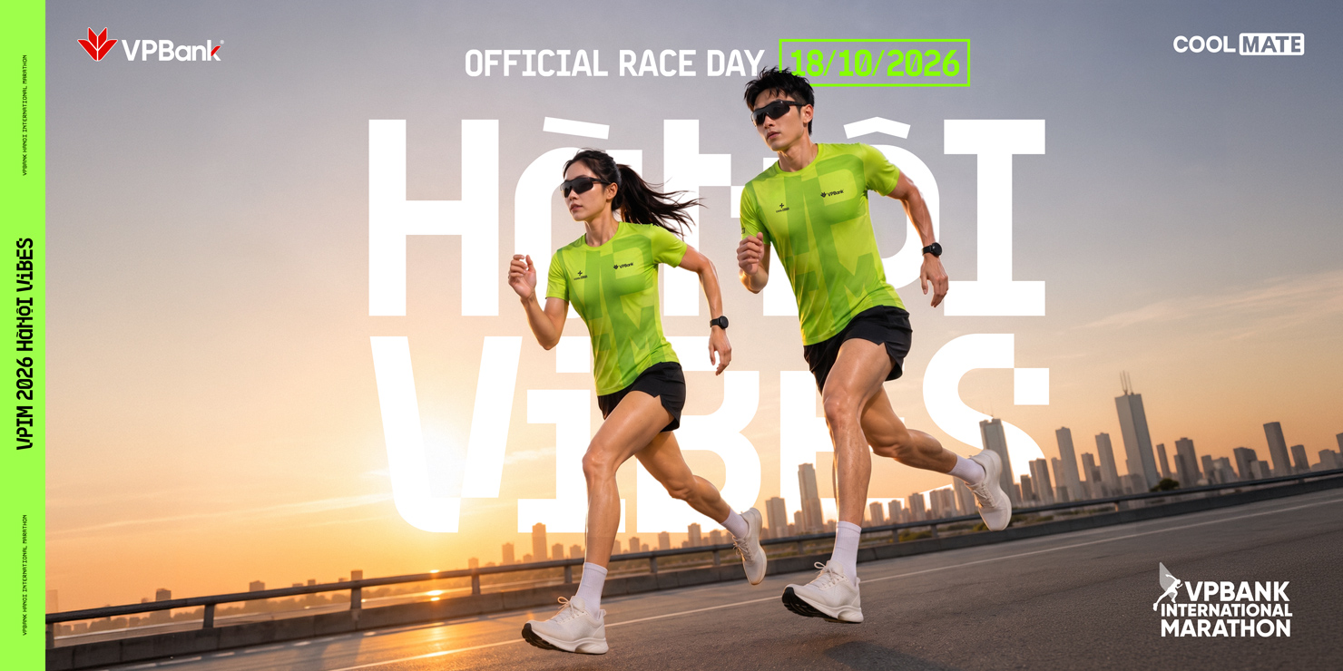 Trang phục thi đấu chính thức của VPBank Hanoi International Marathon 2026 Trang phục thi đấu chính thức của VPBank Hanoi International Marathon 2026