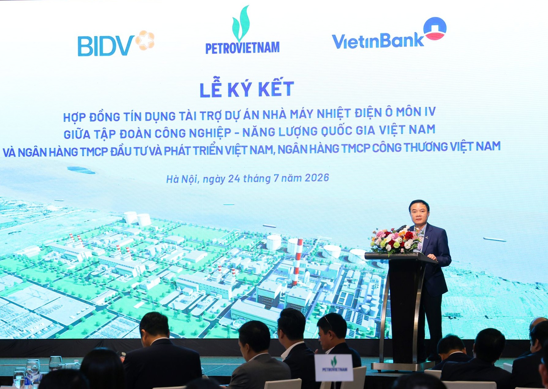 Chủ tịch HĐTV Petrovietnam L&ecirc; Ngọc Sơn ph&aacute;t biểu tại Lễ k&yacute; kết