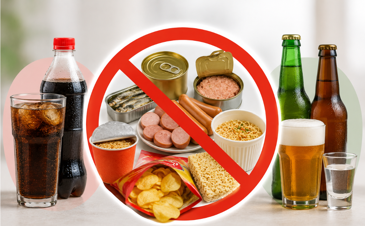 Người suy thận độ 3 n&ecirc;n hạn chế đồ chế biến sẵn, rượu bia, nước ngọt c&oacute; ga
