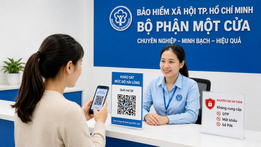 BHXH TP.HCM khảo sát mức độ hài lòng của người dân, cảnh báo thủ đoạn giả mạo mã QR