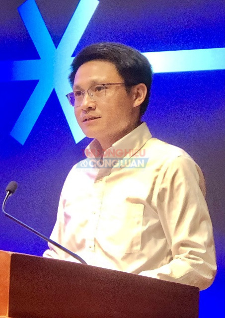 &Ocirc;ng V&otilde; Xu&acirc;n Ho&agrave;i ph&aacute;t biểu tại Hội nghị. Ảnh: VH