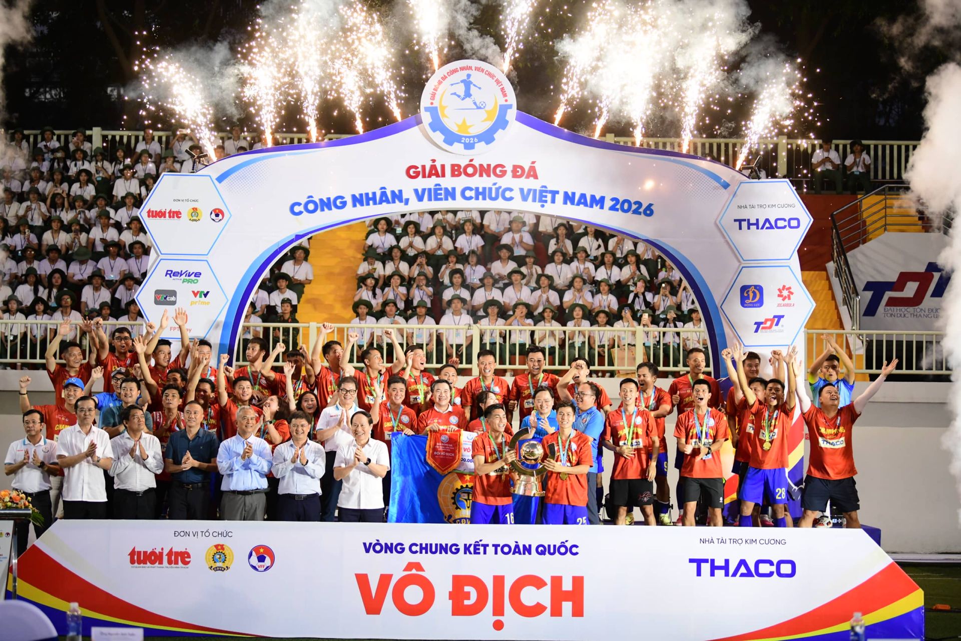 THACO tiếp tục lan tỏa phong trào thể thao tại Giải bóng đá công nhân, viên chức Việt Nam 2026