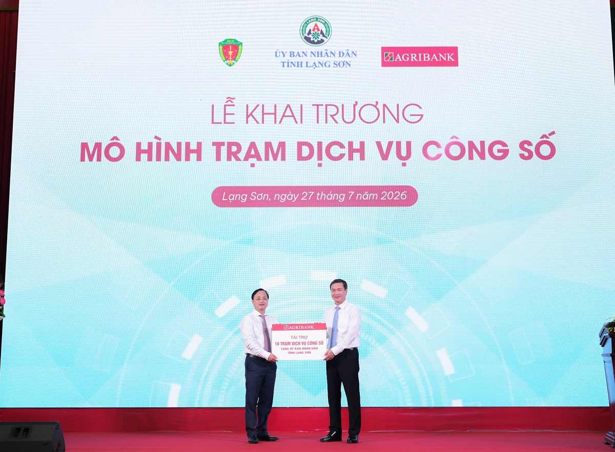 Agribank đồng hành cùng tỉnh Lạng Sơn ra mắt Trạm dịch vụ công số