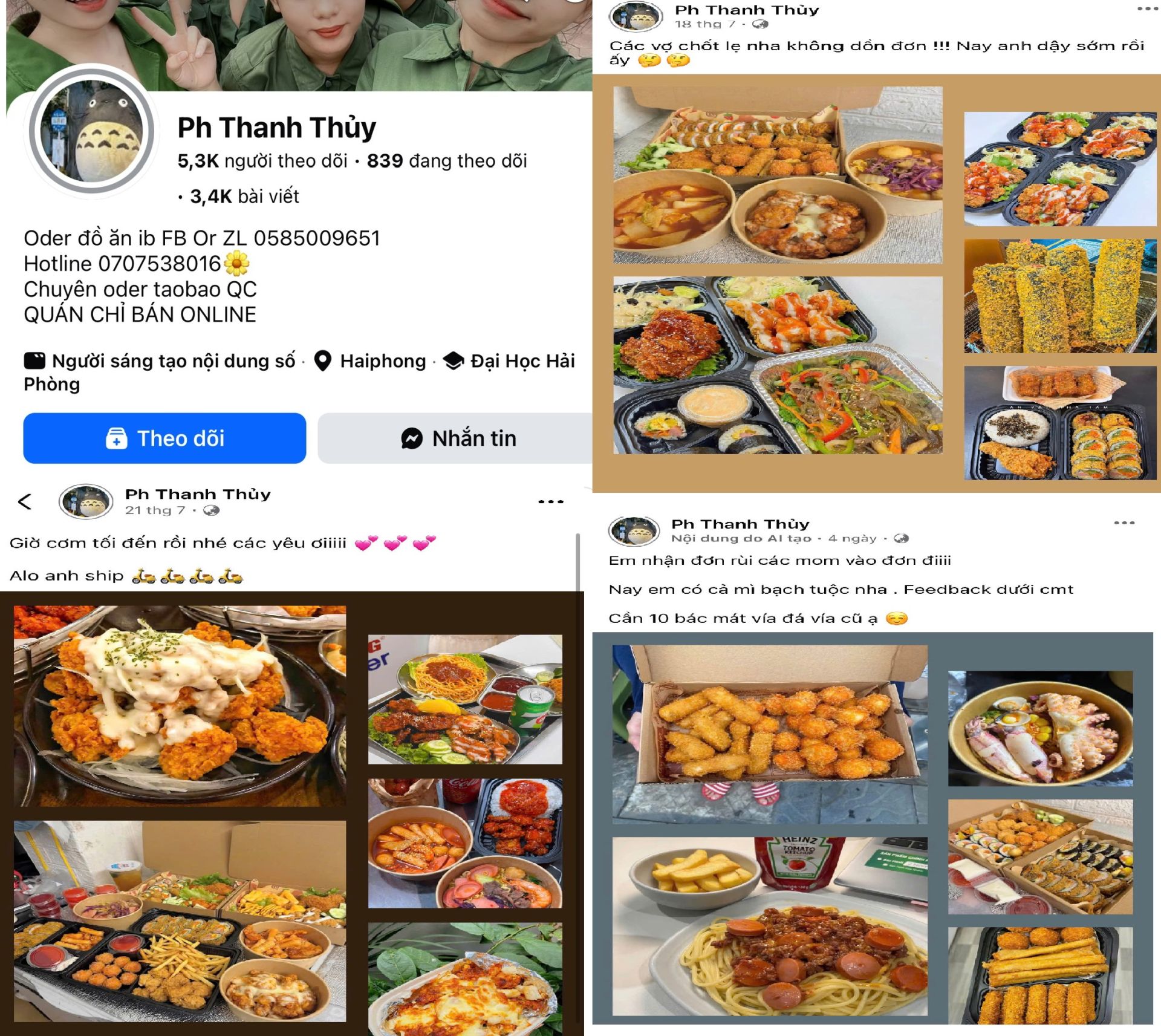 Facebook c&oacute; t&ecirc;n &ldquo;Ph Thanh Thuỷ&rdquo; &ndash; một trang b&aacute;n h&agrave;ng c&oacute; hơn 5,3K người theo d&otilde;i.