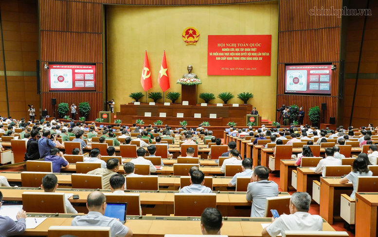 Đồng ch&iacute; Nguyễn Thanh Nghị đề nghị c&aacute;c đồng ch&iacute; tham dự Hội nghị qu&aacute;n triệt s&acirc;u sắc; n&acirc;ng cao nhận thức trong tư duy v&agrave; h&agrave;nh động; quan t&acirc;m l&atilde;nh đạo, chỉ đạo quyết liệt để tổ chức thực hiện th&agrave;nh c&ocirc;ng mục ti&ecirc;u đề ra - Ảnh: VGP/Nhật Bắc