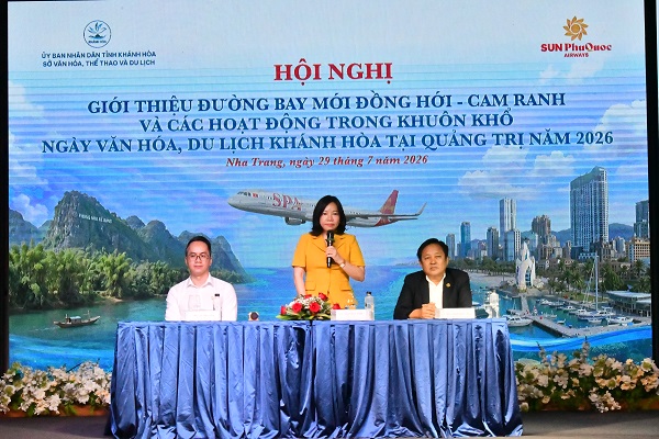 Hội nghị giới thiệu đường bay Đồng Hới - Cam Ranh và Ngày hội Văn hóa, Du lịch Khánh Hòa tại Quảng Trị năm 2026