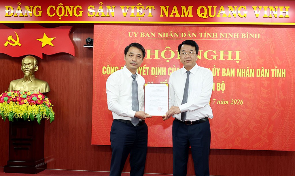 Ông Hoàng Văn Kiên được bổ nhiệm giữ chức Giám đốc Sở Tài chính Ninh Bình