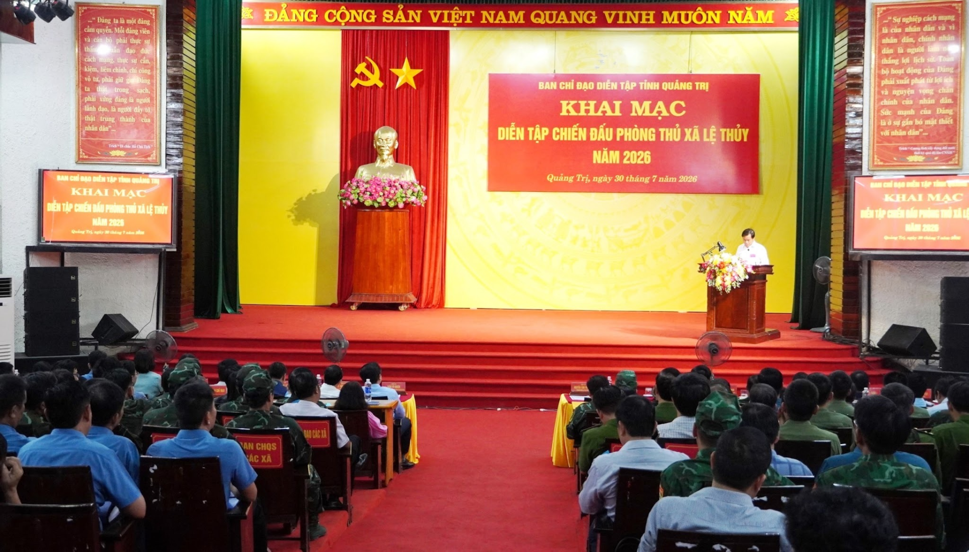 Quảng Trị khai mạc diễn tập chiến đấu phòng thủ xã Lệ Thủy năm 2026
