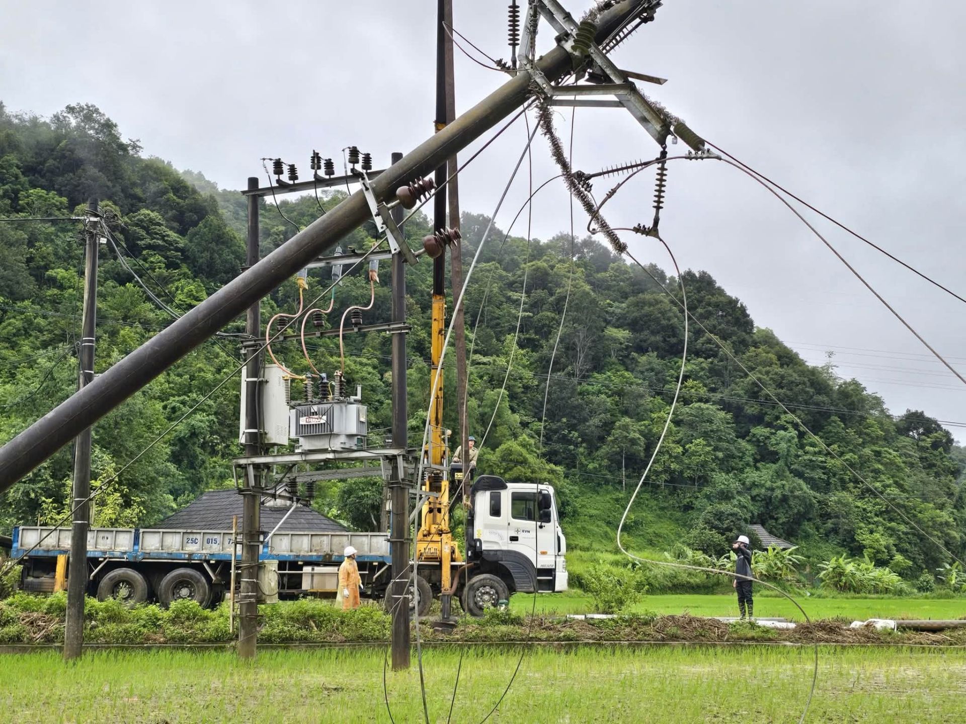 EVNNPC chủ động bảo vệ sức khỏe người lao động trong mùa mưa bão