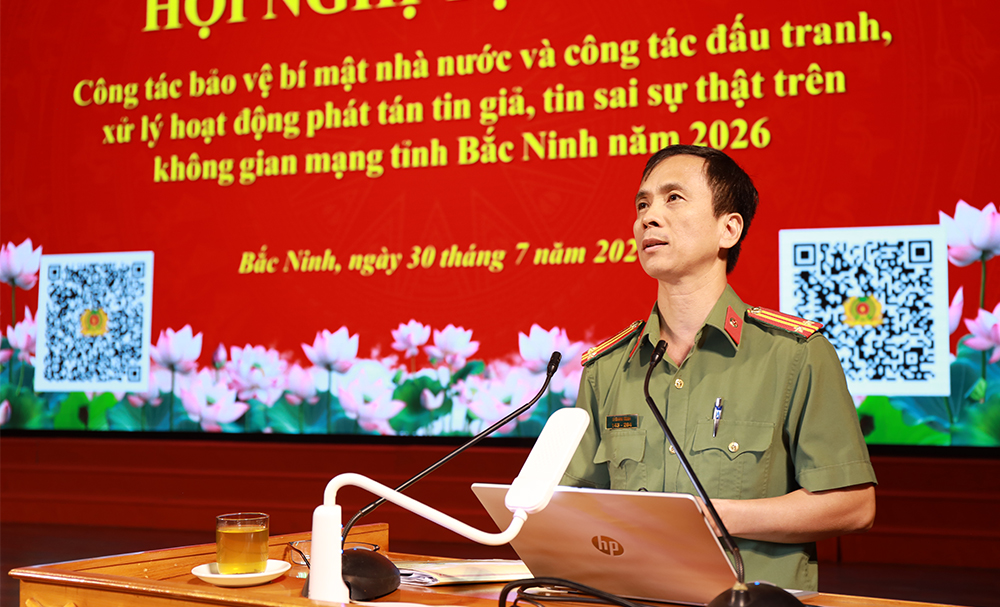 Bắc Ninh tập huấn công tác bảo vệ bí mật Nhà nước và đấu tranh với thông tin xấu độc trên không gian mạng