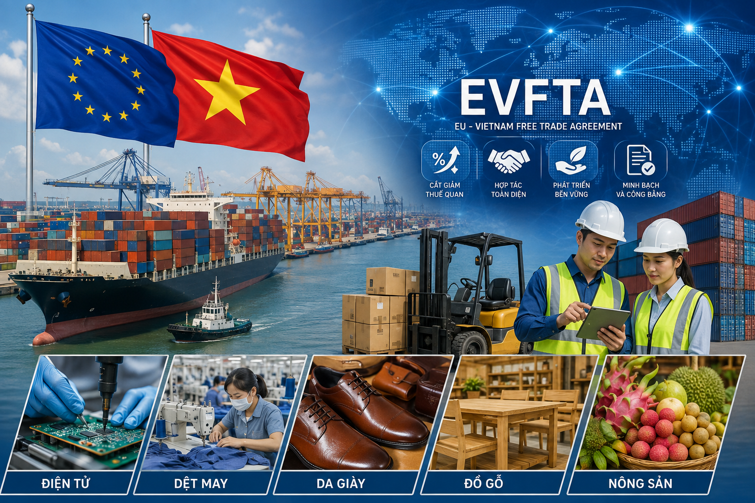 EVFTA bước vào giai đoạn mới: Khi lợi thế thuế quan không còn là yếu tố quyết định