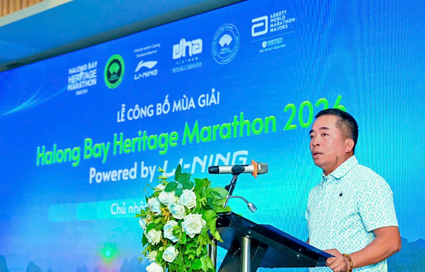 &Ocirc;ng Nguyễn Thanh T&ugrave;ng, Ph&oacute; Gi&aacute;m đốc Sở Văn h&oacute;a, Thể thao v&agrave; Du lịch tỉnh Quảng Ninh, ph&aacute;t biểu tại Lễ c&ocirc;ng bố m&ugrave;a giải