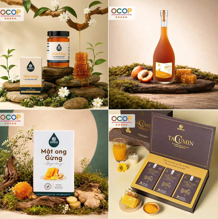 Các sản phẩm được công nhận OCOP 5 sao cấp quốc gia của Công ty Cổ phần Ong Tam Đảo, xã Xuân Lãng. Các sản phẩm được công nhận OCOP 5 sao cấp quốc gia của Công ty Cổ phần Ong Tam Đảo, xã Xuân Lãng.