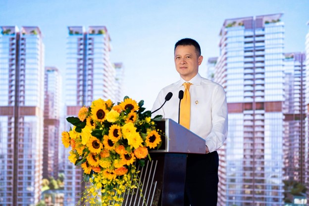 &Ocirc;ng Đặng Minh Trường, Chủ tịch HĐQT Tập đo&agrave;n Sun Group, ph&aacute;t biểu tại Lễ khởi động. Ảnh: &Aacute;nh Dương