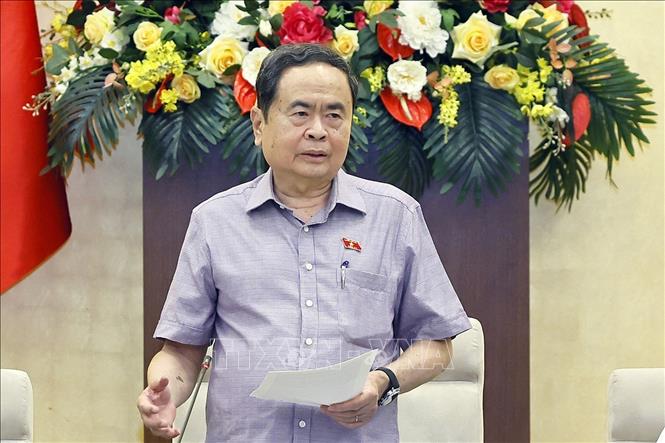 Chủ tịch Quốc hội Trần Thanh Mẫn ph&aacute;t biểu. Ảnh: Do&atilde;n Tấn/TTXVN