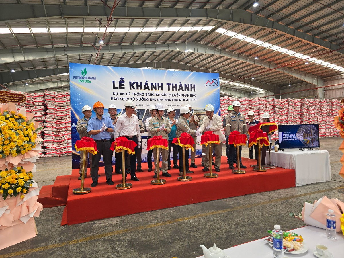 PVFCCo-Phú Mỹ khánh thành Hệ thống băng tải phân bón công suất 55 tấngiờ PVFCCo-Phú Mỹ khánh thành Hệ thống băng tải phân bón công suất 55 tấngiờ