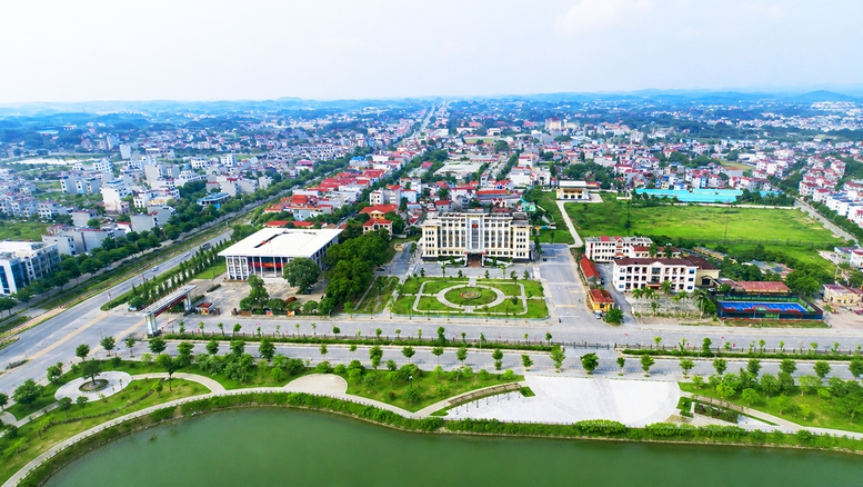Một góc trên cao xã Lạng Giang. Ảnh: CTTĐT tỉnh Bắc Ninh Một góc trên cao xã Lạng Giang. Ảnh: CTTĐT tỉnh Bắc Ninh