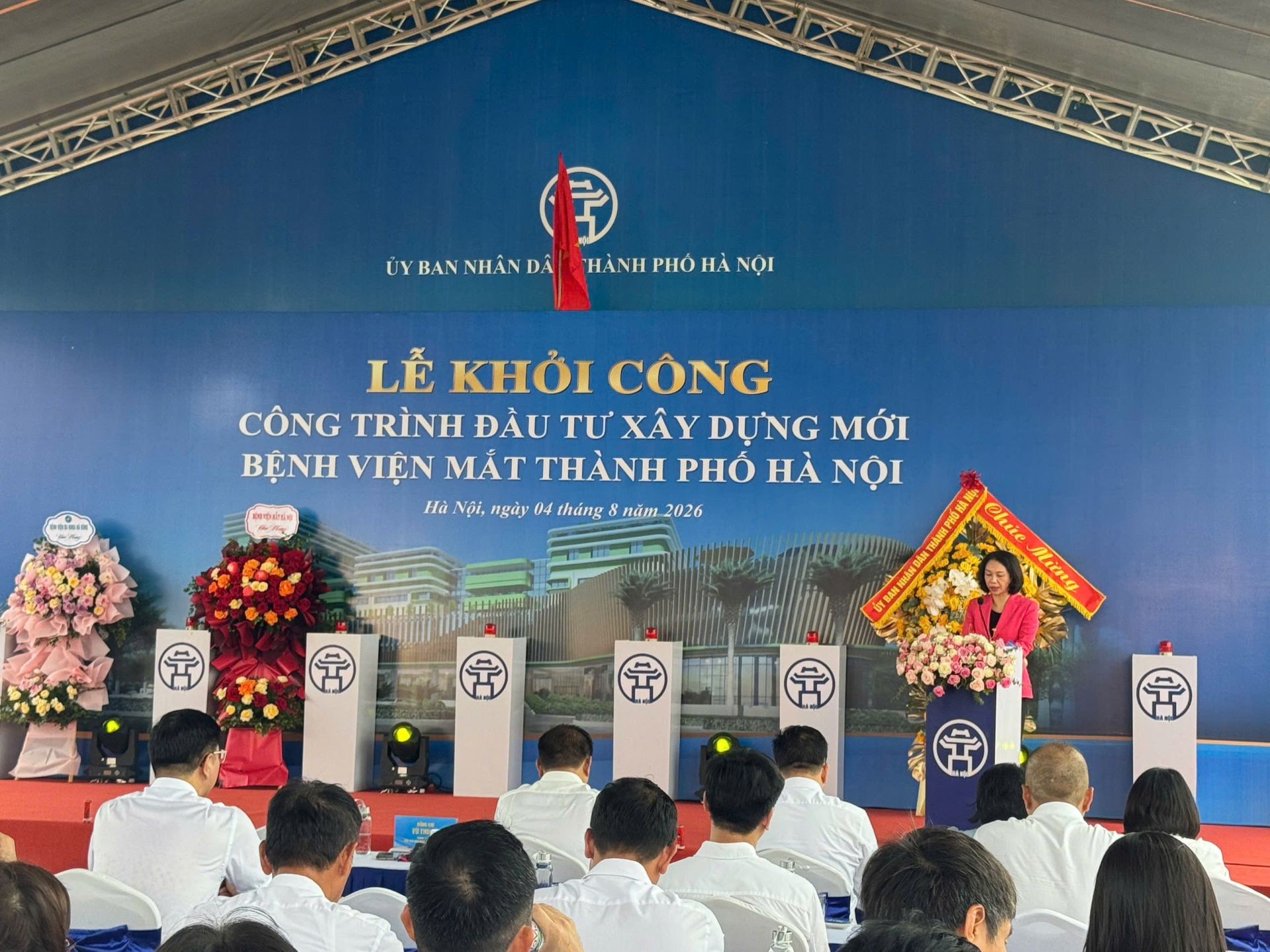 B&agrave; Vũ Thu H&agrave; &ndash; Th&agrave;nh ủy vi&ecirc;n, Ph&oacute; Chủ tịch UBND th&agrave;nh phố H&agrave; Nội ph&aacute;t biểu khai mạc