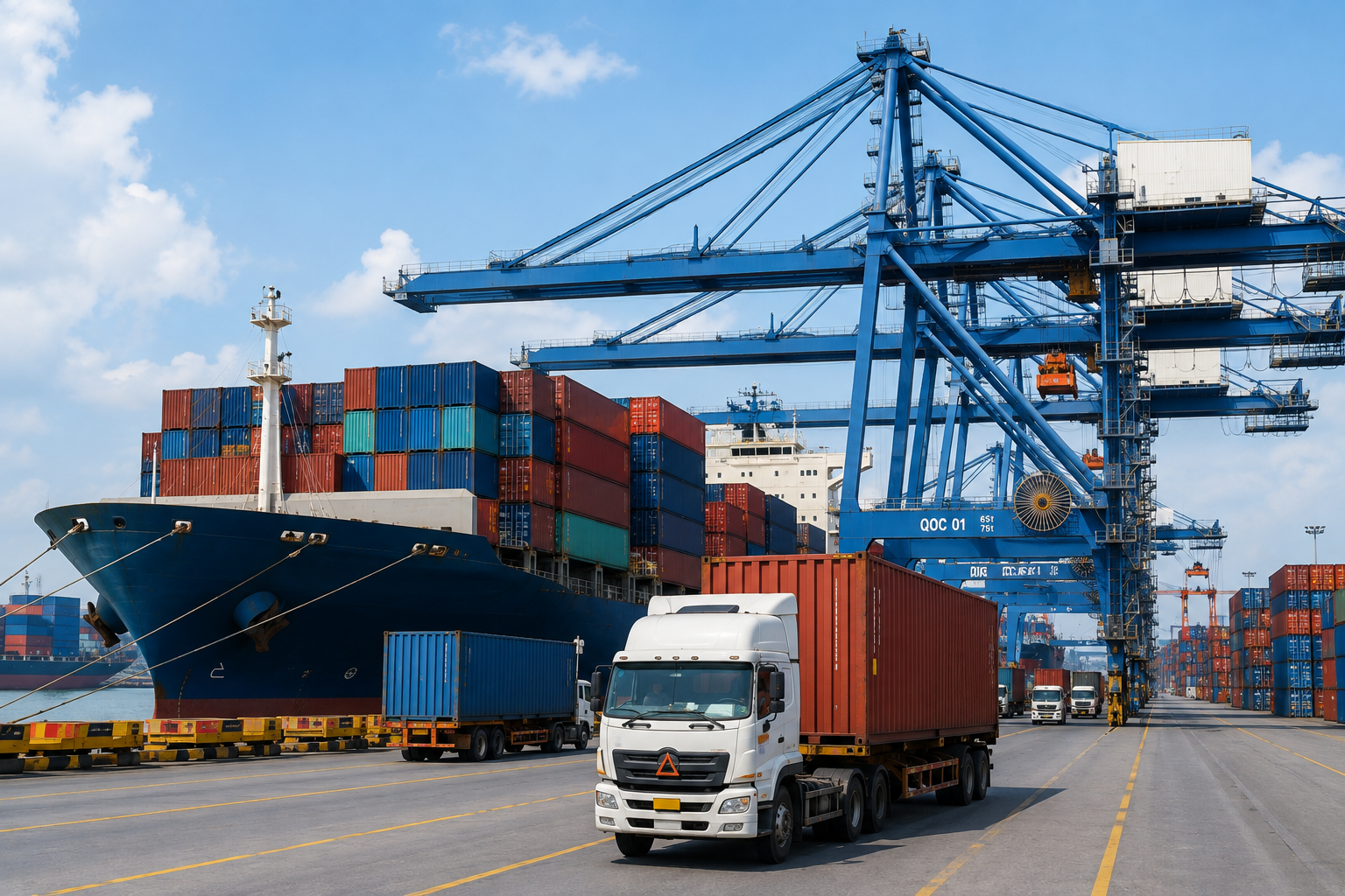 Hoạt động xuất nhập khẩu hàng hóa tiếp tục tăng mạnh, đưa tổng kim ngạch thương mại của Việt Nam vượt 659 tỷ USD sau 7 tháng. Ảnh AI Hoạt động xuất nhập khẩu hàng hóa tiếp tục tăng mạnh, đưa tổng kim ngạch thương mại của Việt Nam vượt 659 tỷ USD sau 7 tháng. Ảnh AI