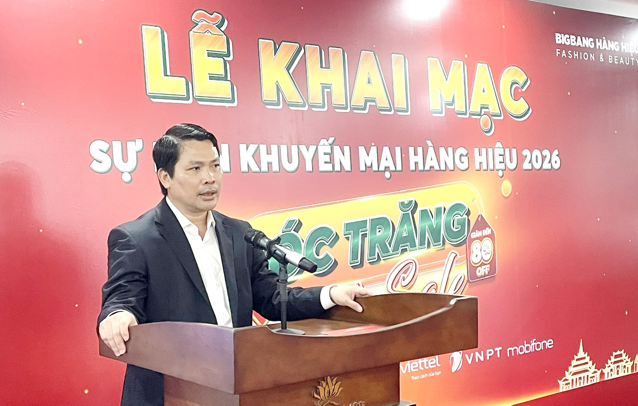 Ông Hà Vũ Sơn, Giám đốc Sở Công Thương TP. Cần Thơ phát biểu khai mạc sự kiện Sóc Trăng Mega Sale Ông Hà Vũ Sơn, Giám đốc Sở Công Thương TP. Cần Thơ phát biểu khai mạc sự kiện Sóc Trăng Mega Sale