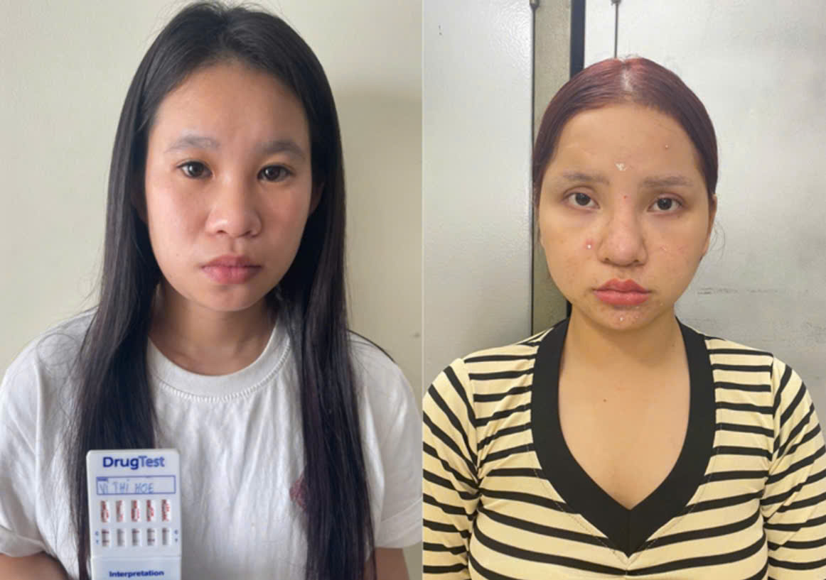 Hai đối tượng bị bắt giữ để điều tra về hành vi tổ chức sử dụng trái phép chất ma túy. (Ảnh: Công an tỉnh Quảng Ninh) Hai đối tượng bị bắt giữ để điều tra về hành vi tổ chức sử dụng trái phép chất ma túy. (Ảnh: Công an tỉnh Quảng Ninh)