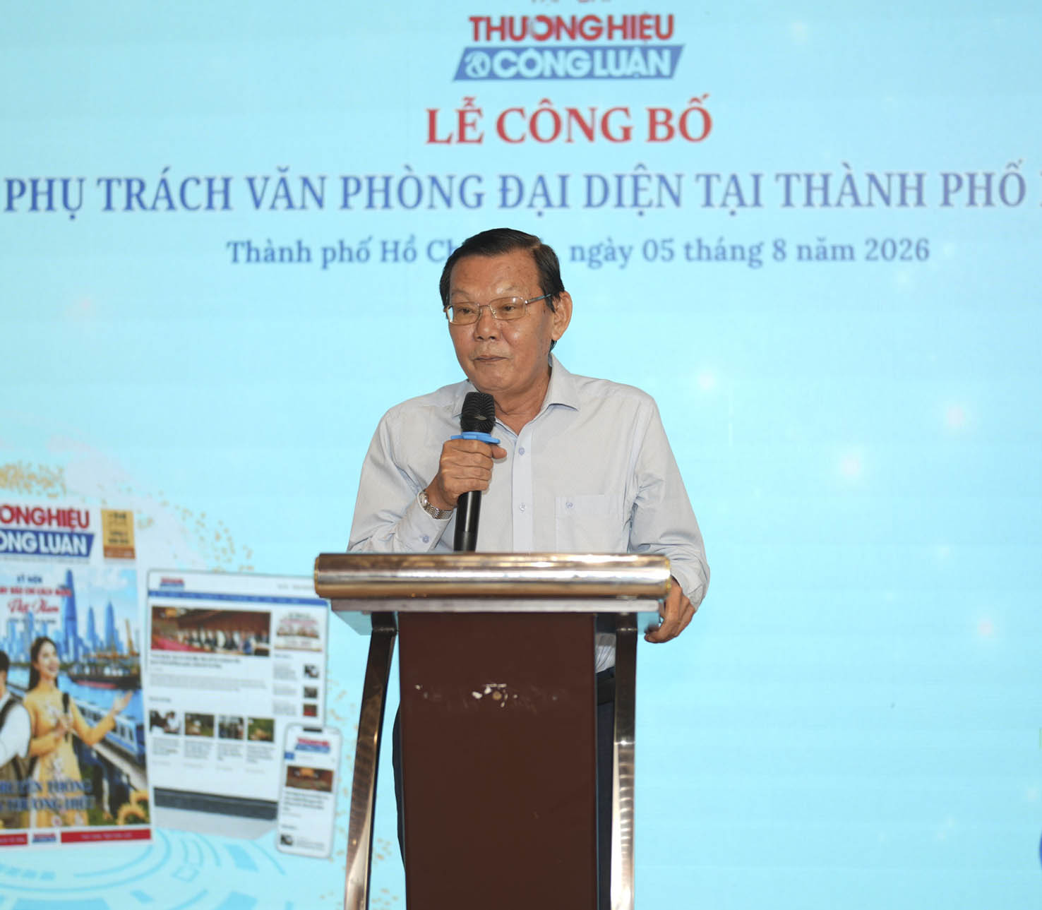 Nh&agrave; b&aacute;o Nguyễn Tấn Phong, Ủy vi&ecirc;n Ban Thường vụ Hội Nh&agrave; b&aacute;o Việt Nam, Chủ tịch Hội Nh&agrave; b&aacute;o TP.HCM, cho rằng việc kiện to&agrave;n nh&acirc;n sự Văn ph&ograve;ng đại diện Tạp ch&iacute; Thương hiệu v&agrave; C&ocirc;ng luận tại TP.HCM l&agrave; bước đi quan trọng nhằm n&acirc;ng cao chất lượng hoạt động, mở rộng mạng lưới th&ocirc;ng tin v&agrave; tăng cường sự hiện diện của Tạp ch&iacute; tại khu vực ph&iacute;a Nam.