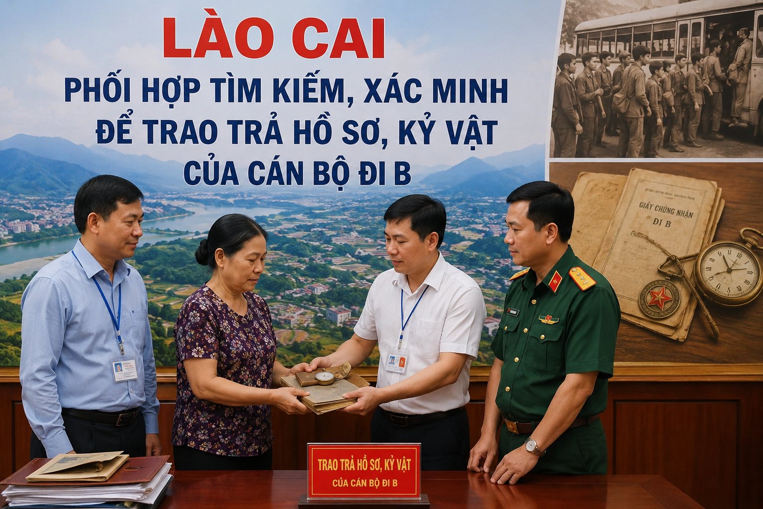Trung tâm Dịch vụ tổng hợp Nội vụ tỉnh Lào Cai là đầu mối tiếp nhận, đối chiếu thông tin, hướng dẫn thủ tục và phối hợp trao trả hồ sơ, kỷ vật Trung tâm Dịch vụ tổng hợp Nội vụ tỉnh Lào Cai là đầu mối tiếp nhận, đối chiếu thông tin, hướng dẫn thủ tục và phối hợp trao trả hồ sơ, kỷ vật