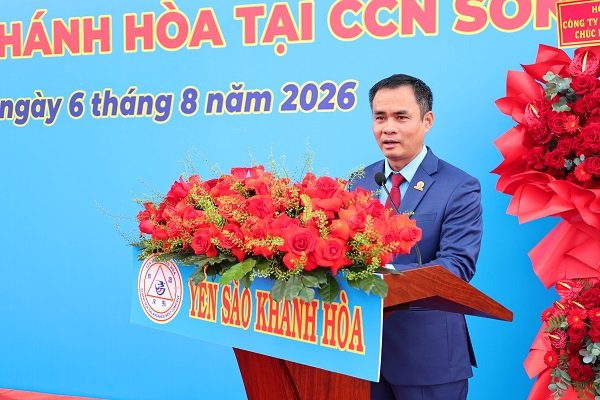 &Ocirc;ng Nguyễn Thanh Hải &ndash; Tổng Gi&aacute;m đốc C&ocirc;ng ty Yến s&agrave;o Kh&aacute;nh H&ograve;a ph&aacute;t biểu