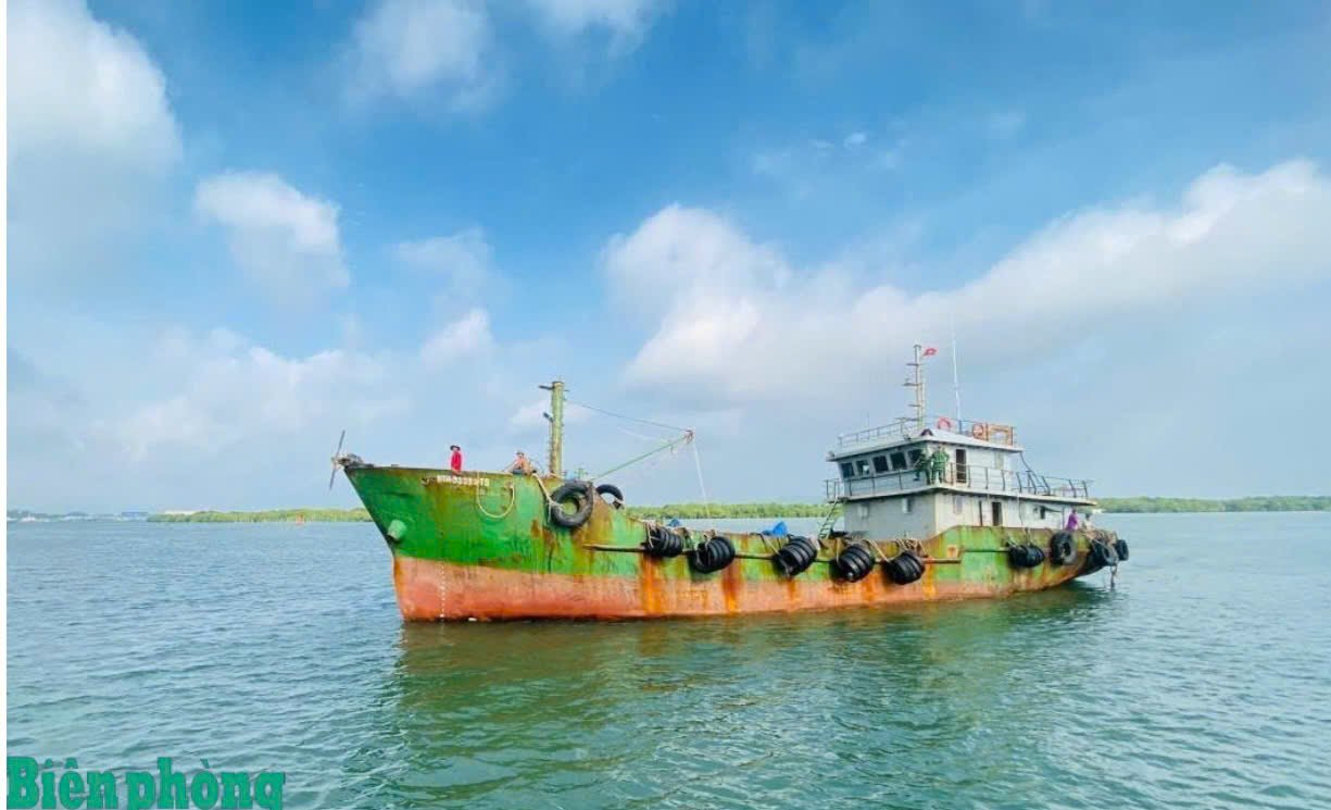 Tàu TH-92812-TS vận chuyển khoảng 50.000 lít dầu DO không có hóa đơn, chứng từ chứng minh nguồn gốc hợp pháp. (Ảnh: Biên phòng) Tàu TH-92812-TS vận chuyển khoảng 50.000 lít dầu DO không có hóa đơn, chứng từ chứng minh nguồn gốc hợp pháp. (Ảnh: Biên phòng)